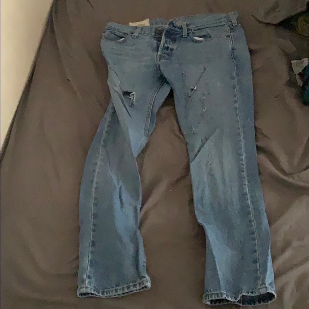 Hollister distressed men skinny jeans